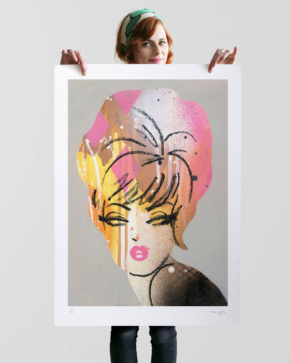 A1 poster art print Sundae Girl by Australian artist Neryl Walker