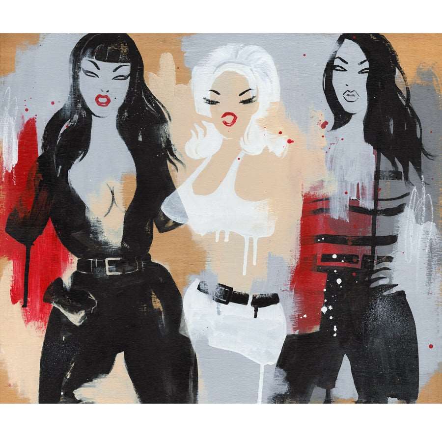 Limited edition giclee art print of Russ Meyer's 1965 cult classic film, Faster Pussycat Kill Kill. By Australian female illustrator artist Neryl Walker.