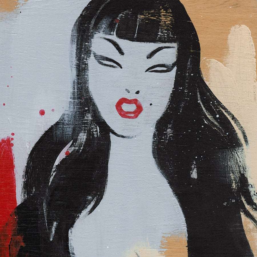 Limited edition giclee art print of Russ Meyer's 1965 cult classic film, Faster Pussycat Kill Kill. By Australian female illustrator artist Neryl Walker. Tura Satana.