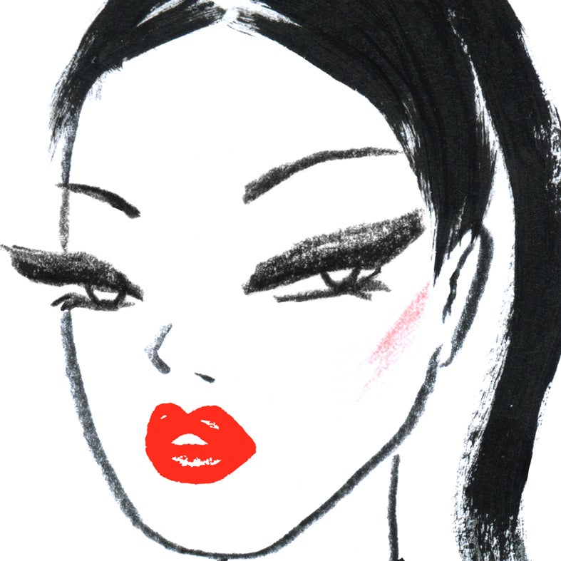 Limited edition giclee art print by Australian female artist Neryl Walker. Model chic girl with with black cat hat on her head